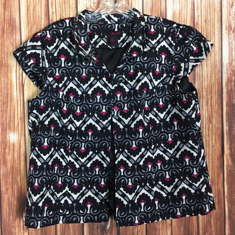 Willi Smith Silk Geometric Baroque Pattern 3-Butt… - image 2